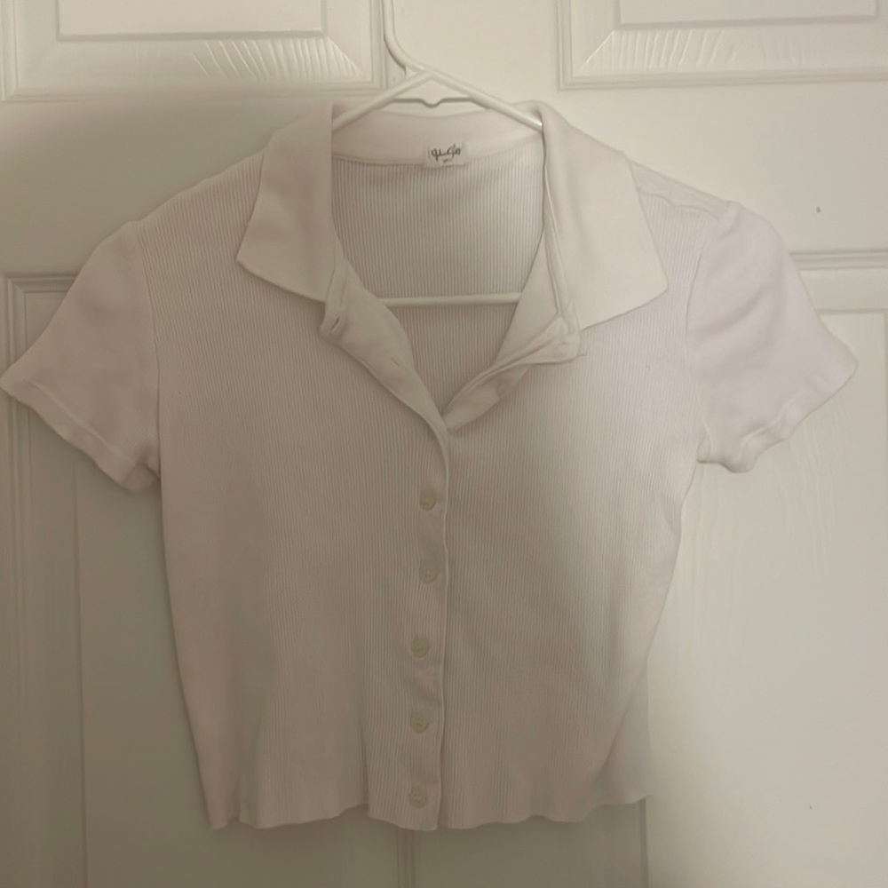 Brandy Melville white crop tip
